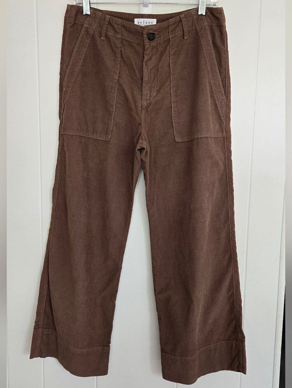 Velvet By GVera Cropped Wide-Leg Corduroy Pants Size 8 - Picture 11 of 13